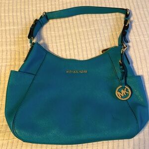 Michael Kors Teal Shoulder Pocketbook Purse